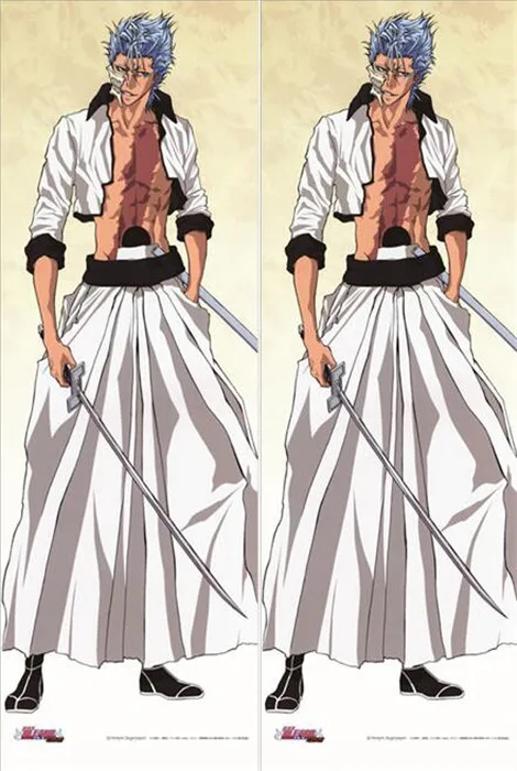 Ulquiorra Cifer and Grimmjow Jaegerjaques Anime Body Pillow Cover Featuring Characters from Bleach - Burichi Ichigo Kurosaki Design image 3