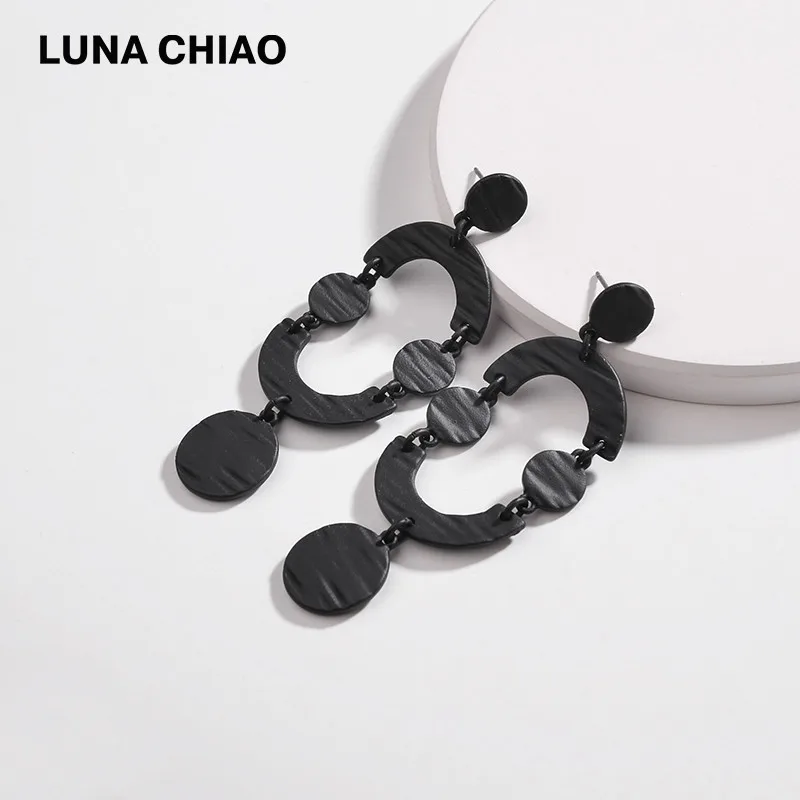 LUNA CHIAO новые дизайнерские оригинальные серьги из металлического сплава с цветным покрытием, 4 цвета