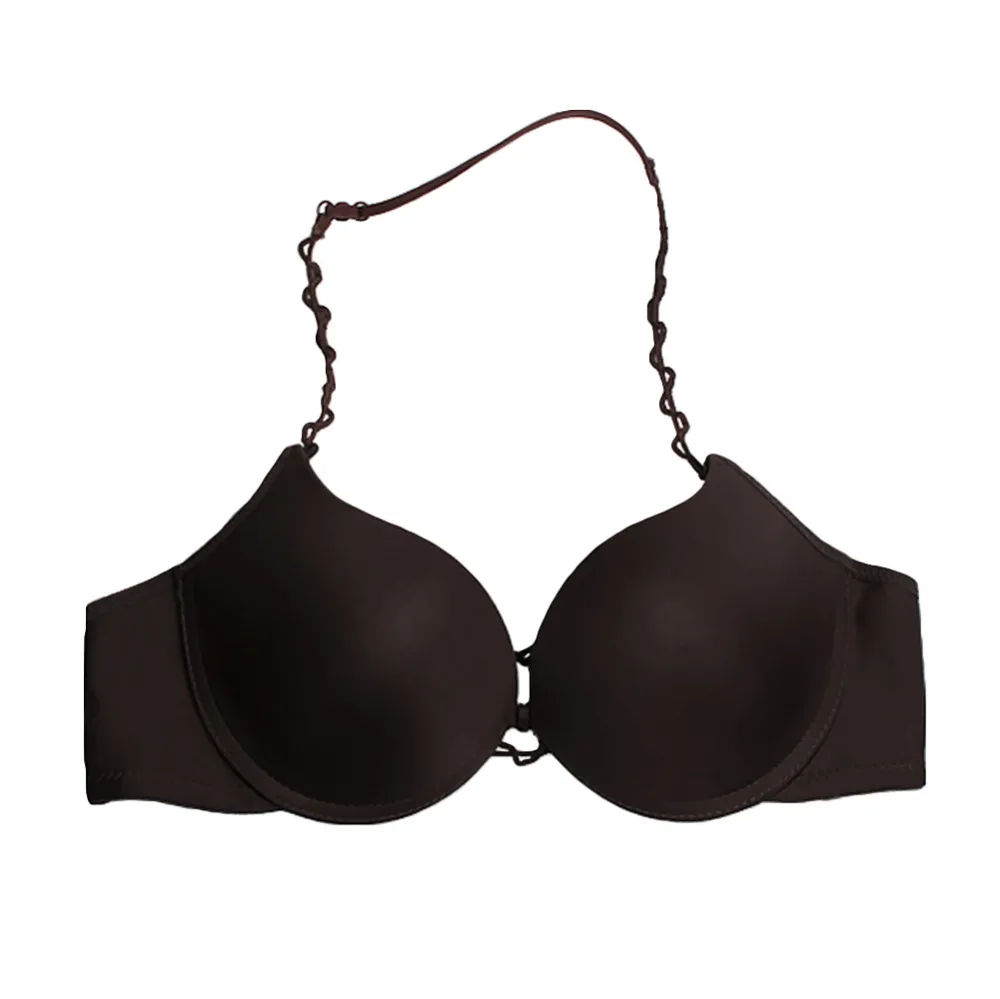 New Sexy Fashion Women Bra Halter Neck Front Closure Smooth Surface