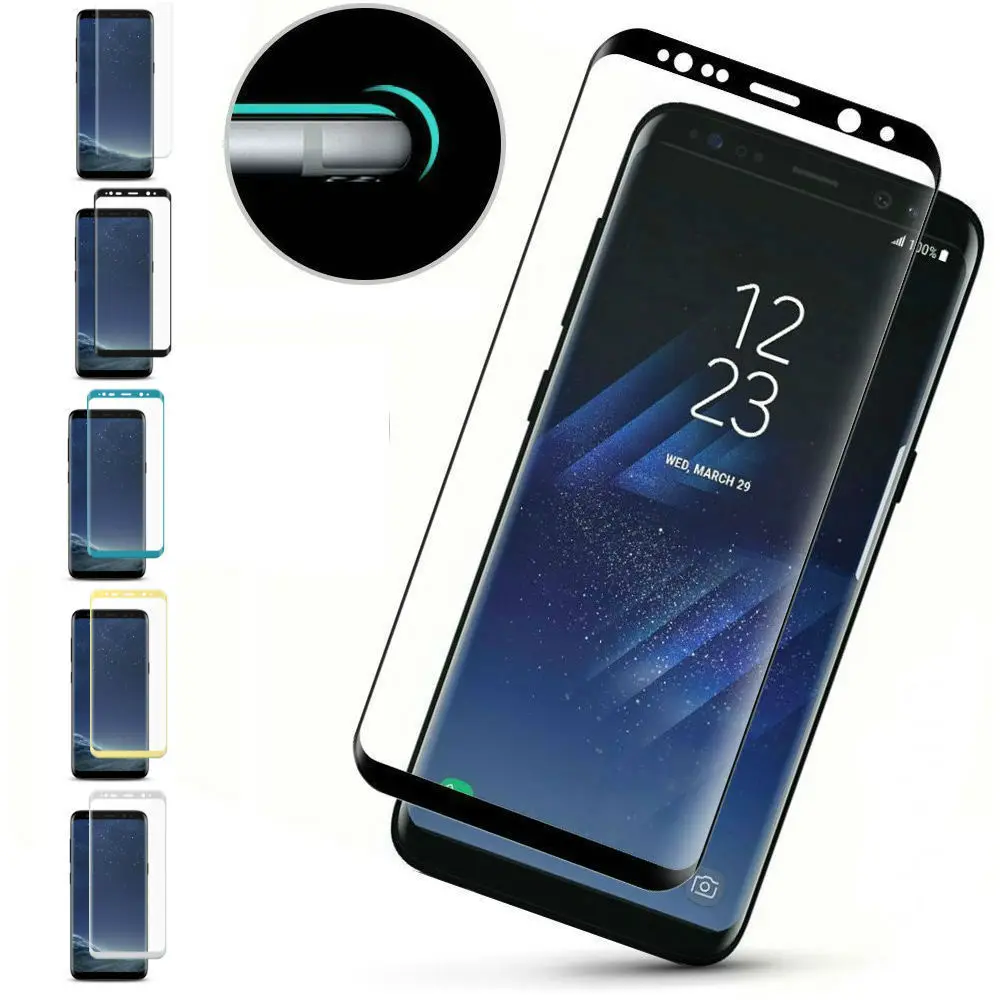 

Top quality 4D Curved Tempered Glass For Samsung Galaxy S9 S9 Plus S9+ Phone Protective Film Scratch Proof Glass