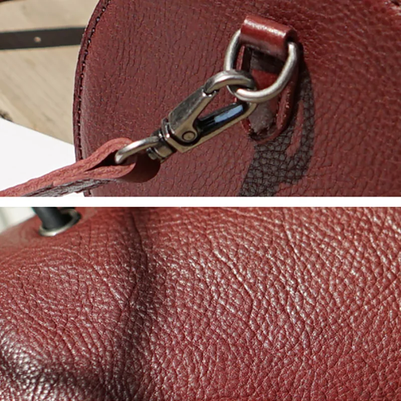 AETOO Handmade one-shoulder oblique back handbag, lady plastic stylish tanning cowhide small retro cylinder bag