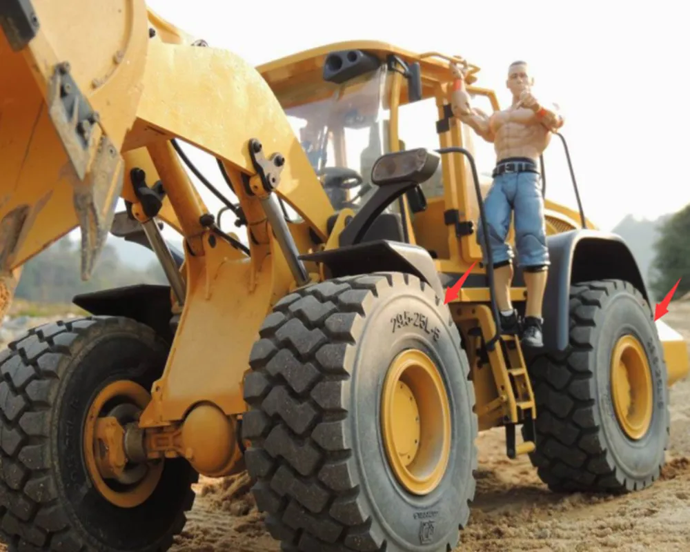 

137mm rubber tires tyre w/ lining sponge for rc mechanical loader Bulldozer model forklift engineering tractor truck