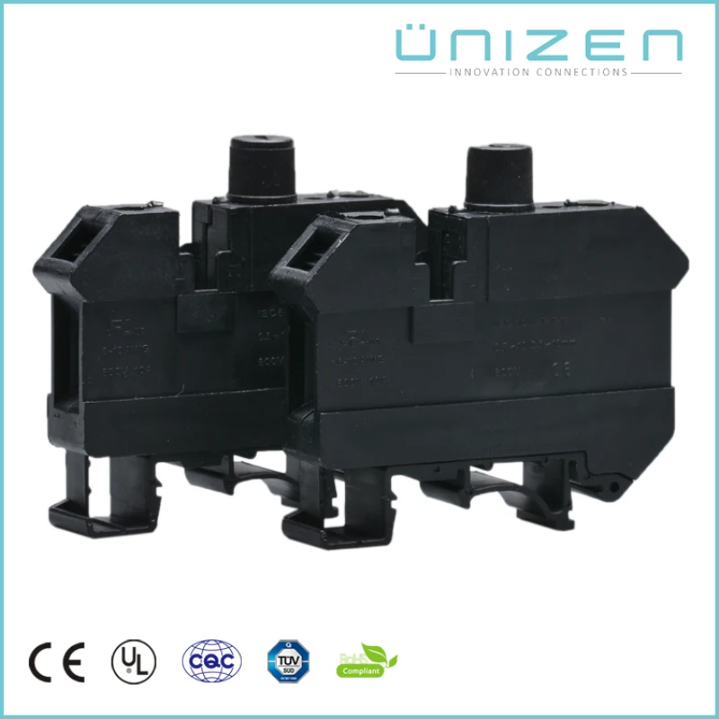 UNIZEN 25PCS JUT1 10RD Screw Fuse terminal blocks with LED 0.5 10A DIN