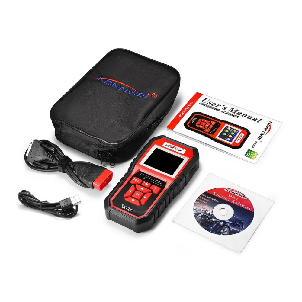 

KONNWEI KW850 OBDII Auto Car Diagnostic Scanner Code Reader Car Vehicle Scanning Tool Support 8 Languages Hot Selling