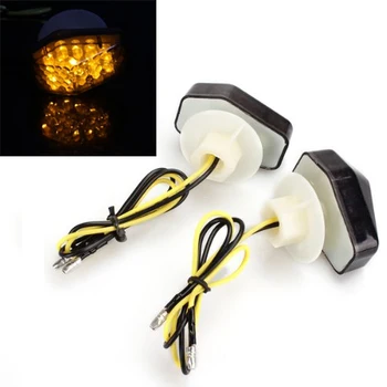 

10x) 2 * Lmfor Intermitente Luz Trasero 12 LED DC 12V Amarillo for Moto Kawasaki