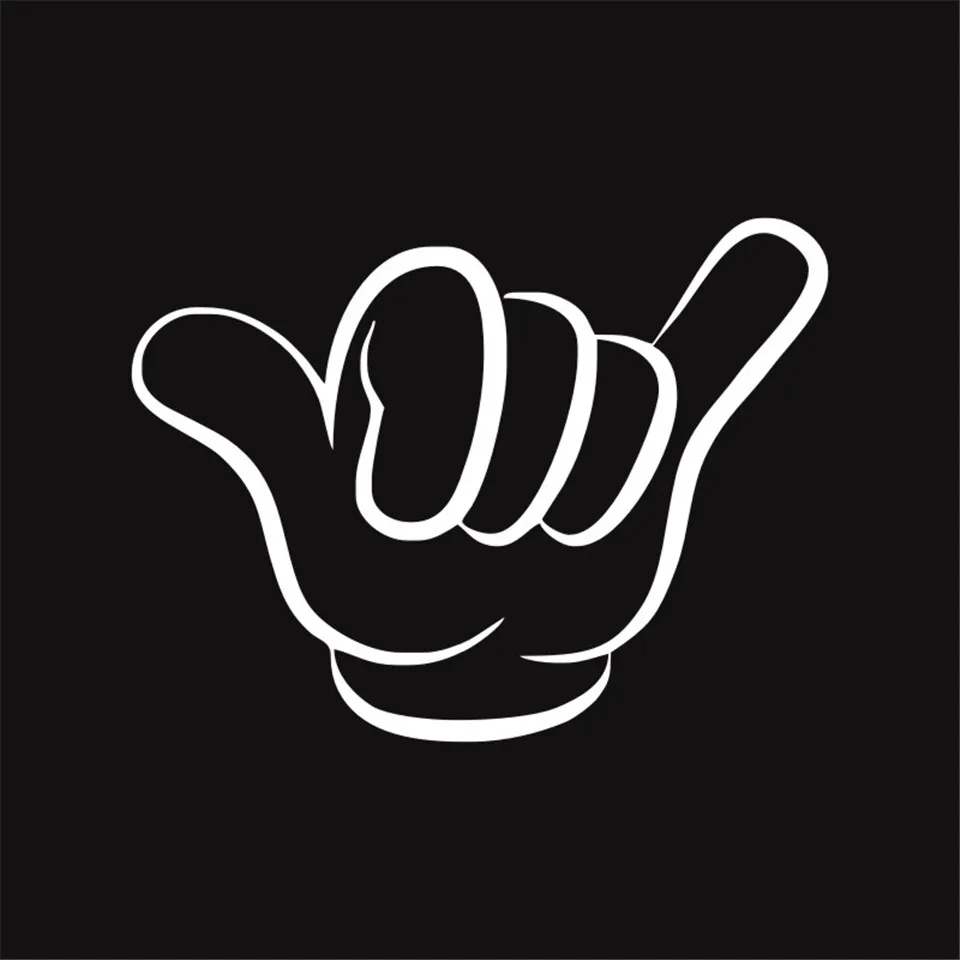Cunymagos Hanging Shaka Hand Funny Car Sticker Vinyl Motorcycle Decals Car Styling  10cm  7 (2)