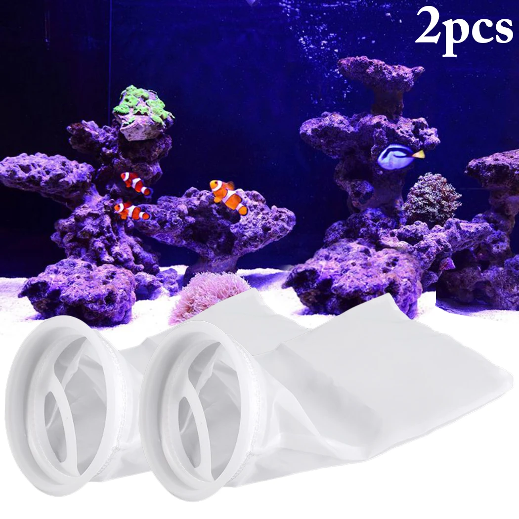 

2pcs Aquarium Fish Tank Filter Bag Mesh Net Sump Felt Sock Micron Replacement Aquarium Filters Accessories For Aquatic Organisms