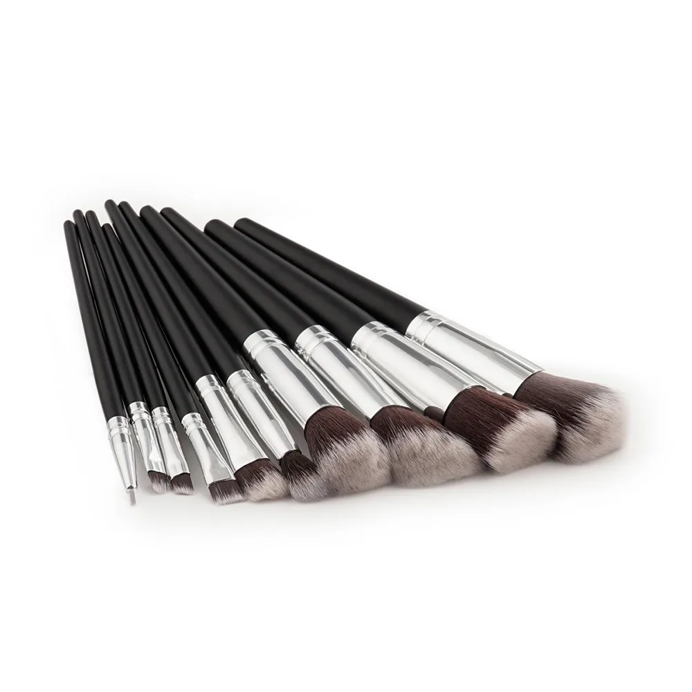 New 10Pcs Pencil Foundation Eye shadow Makeup Brushes Eyeliner Brush F3