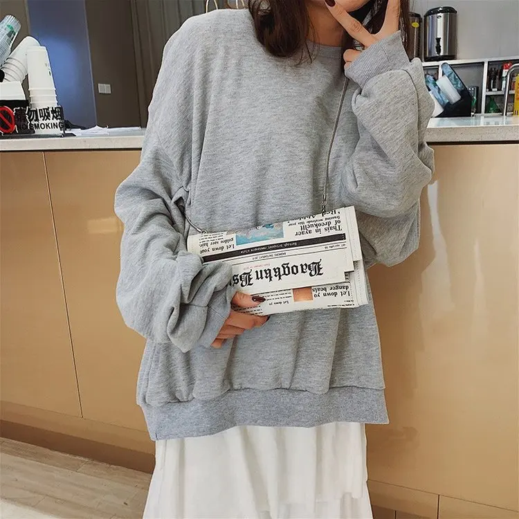  Newspapers modeling day clutch bags letter envelope bag casual shoulder bag purse evening bags with - 32983403120