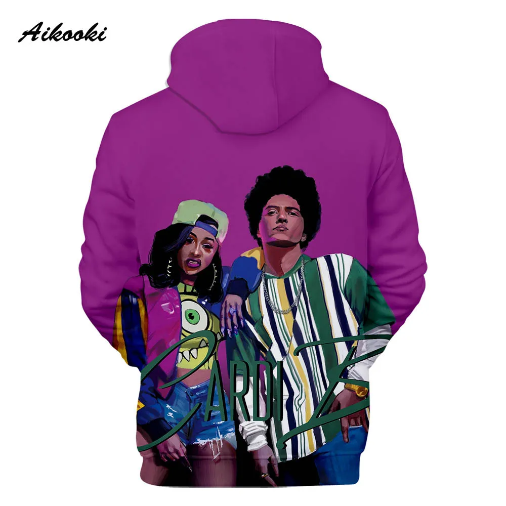 Aikooki Cardi B/толстовки для мальчиков и девочек, модная толстовка с капюшоном, Весенняя толстовка, Rapper Cardi B Polluvers, белое дизайнерское пальто со звездами