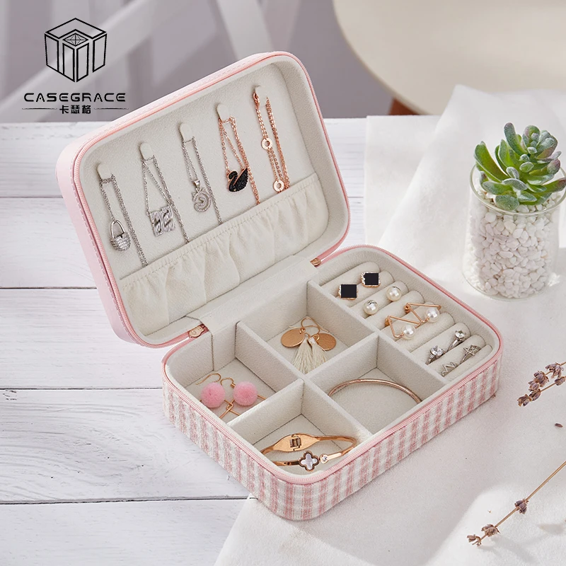 Korean Style Fresh And Simple Girl Earrings Plate Jewelry Box Protable