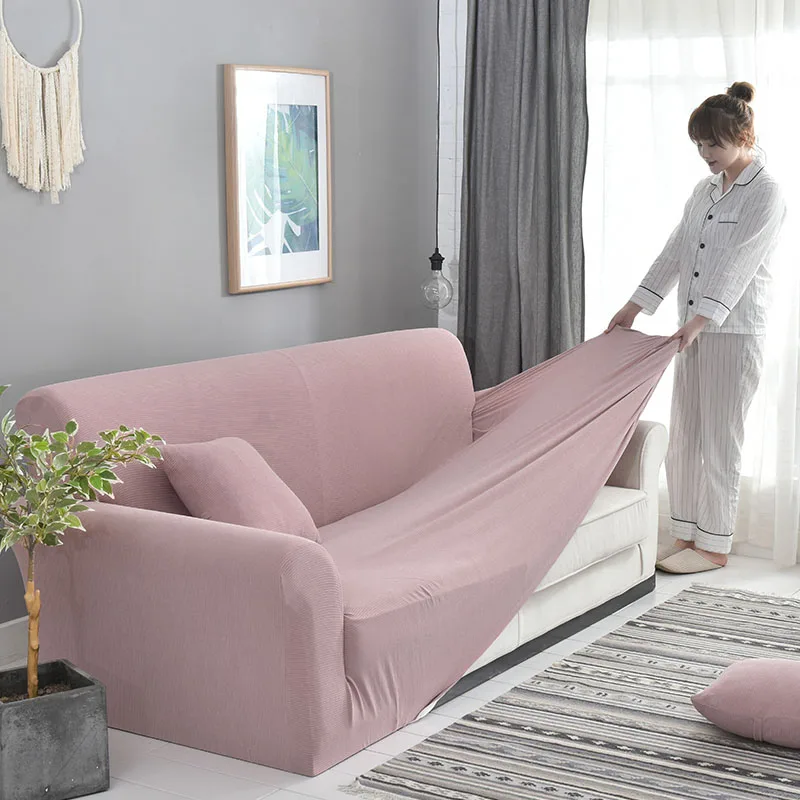 

Pink Jacquard Sofa Cover Universal All-inclusive Slip-Resistant Elastic Slipcover 1/2/3/4-seater Couch cover for living room