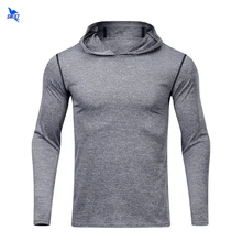 Новые мужские быстросохнущие худи с капюшоном толстовка с капюшоном спортивные эластичные Фитнес плотная рубашка Спортзалы, бодибилдинг бег куртки-пуловеры