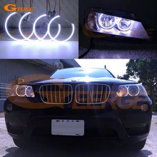 Для BMW X3 F25 2010 2011 2012 2013 галогенная фара превосходная ультра яркая подсветка COB led angel eyes kit halo кольца