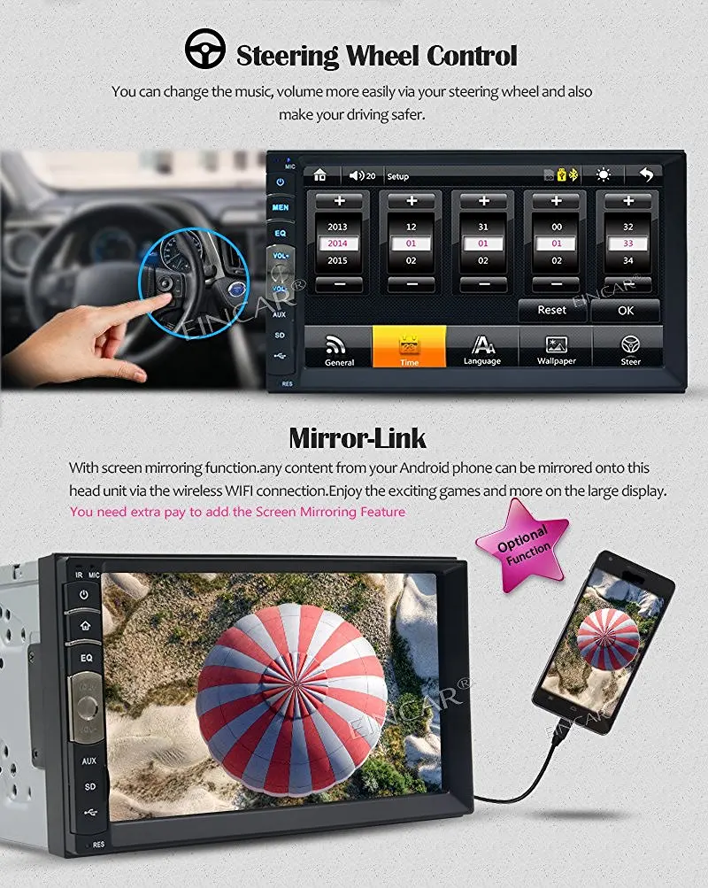 Discount 2din GPS Navigation Touch Screen Car MP5 Player Autoradio Bluetooth FM Radio Stereo MP5 Headunit 8GB GPS Navigation 5
