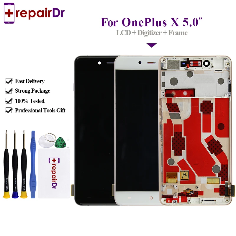 

5Pcs/Lot New Hot Selling LCD For Oneplus X LCD Display Touch Screen Digitizer + Frame Assembly Replacement For OnePlus X Lcd