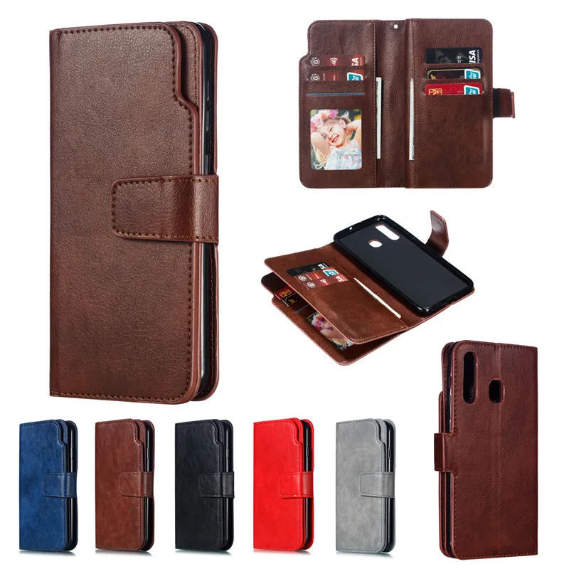 

Leather Case For Samsung Galaxy A10E A20E A30 A40 A50 A60 A70 A80 A90 Flip Case Card Wallet Cover Magnet Business Phone Case