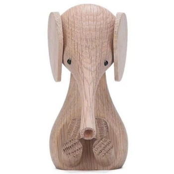 

TFBC Nordic Design Animal Lovely Wooden Elephant Miniature Home Decor Figurines Table Decoration Kids Room