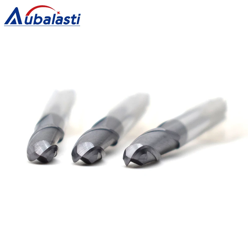 Aubalasti HRC60 2 флейты шаровой концевой фрезы фрезерный станок с ЧПУ инструменты Фрезы