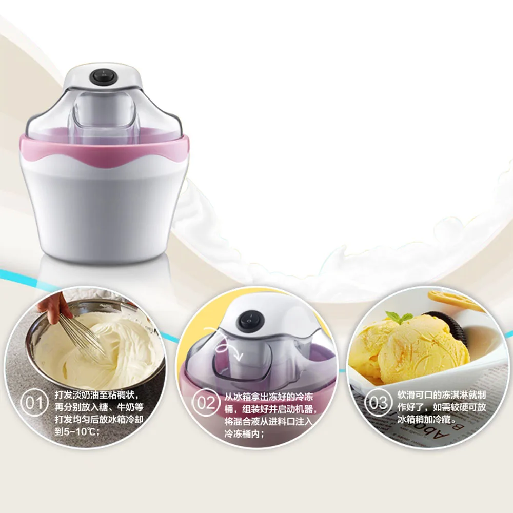 BETOHE cooling ice cream machine mini time-saving convinent Double insulation design One button operation Energy saving ice roll