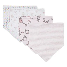 Kavas детские нагрудники треугольник двойные хлопковые нагрудники мультфильм печати слюнявчик полотенце для маленьких мальчиков и девочек передник для кормления хлопковые нагрудники