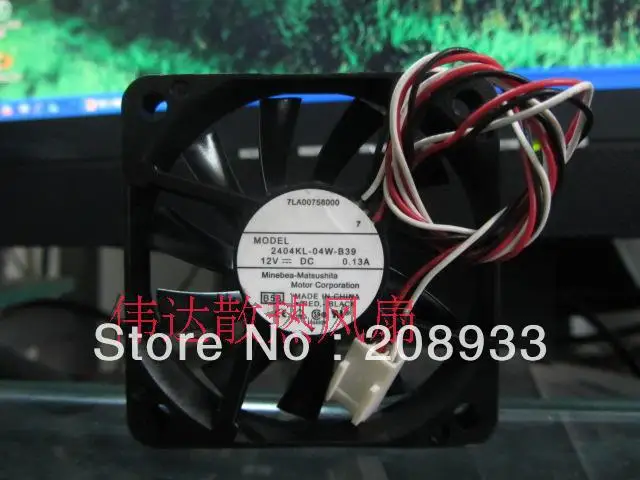 

For NMB 6010 DC 12V 0.13A 2404KL-04W-B39