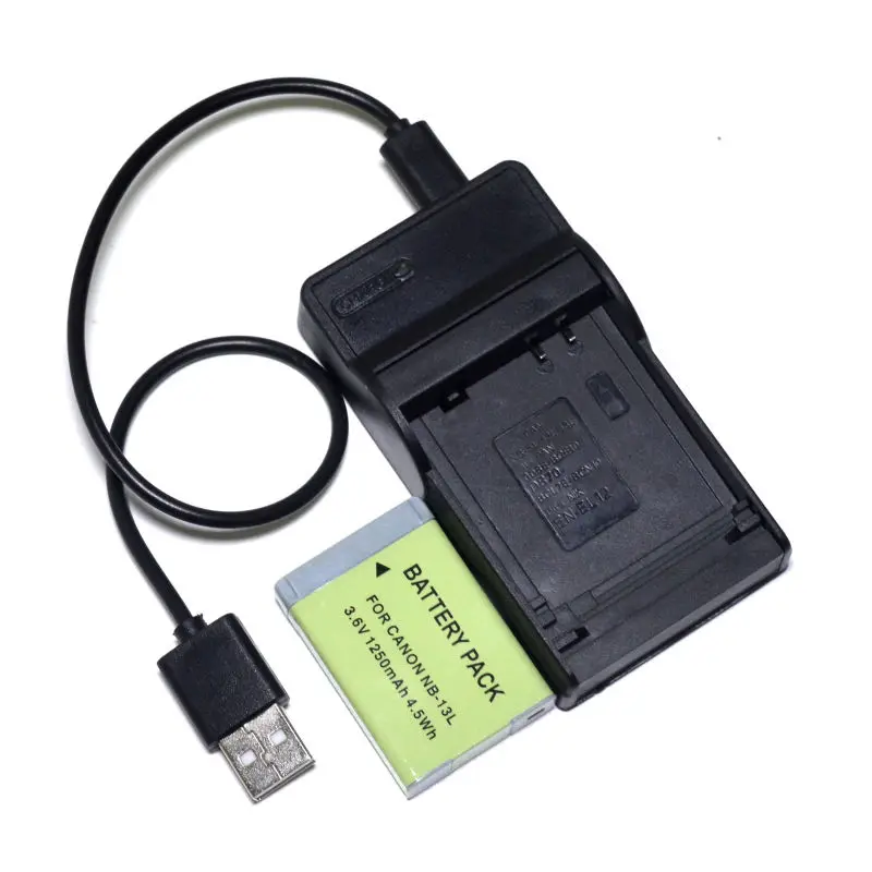 NB 13L NB13L Rechargeable Li ion Battery + USB Charger for Canon PowerShot G5X G7X G9X Mark II