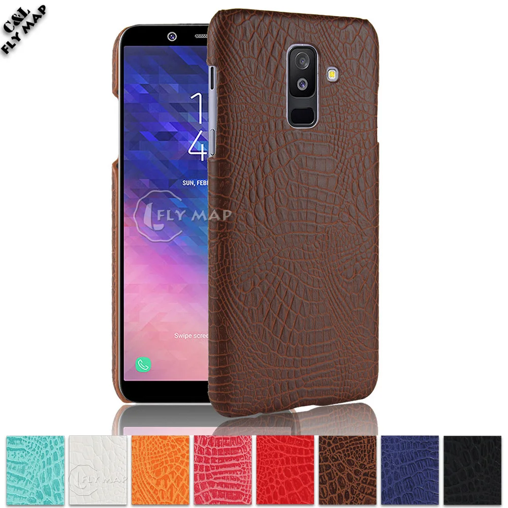 Crocodile Case for Samsung Galaxy A6 Plus 2018 A605 A605F A605FN Hard PC Protective Phone Cover SM-A605 SM-A605F SM-A605FN Capa