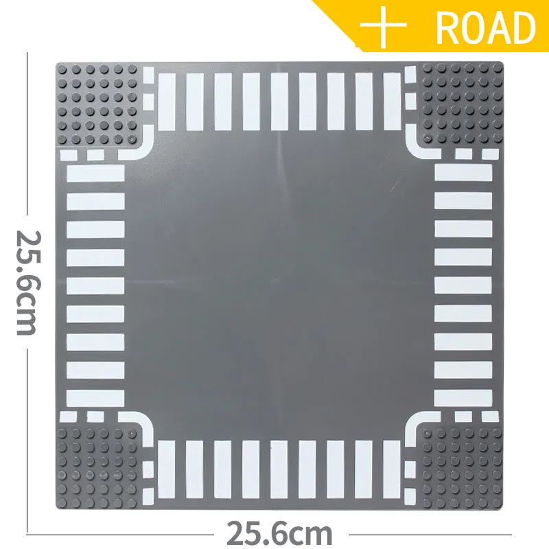 0908 транспорт дорожный блок большой блок-прямоугольный дорожный Кросс-роуд t-road curve road puzzle blocks toys