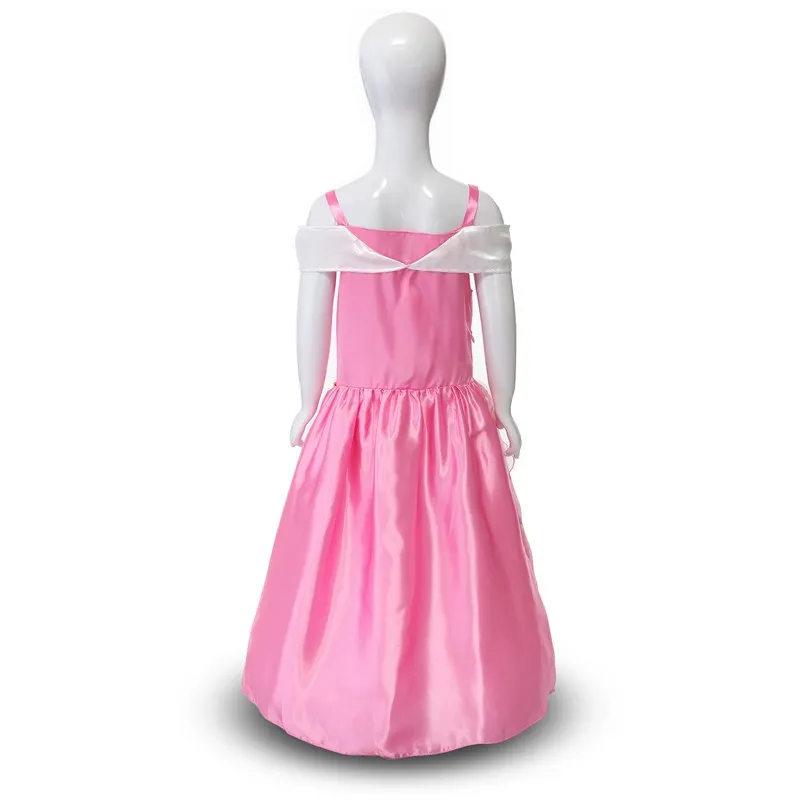 VOGUEON Принцесса Аврора нарядная одежда для девочек с открытыми плечами Спящая красавица Костюм принцессы Детские Вечерние платья на Хэллоуин
