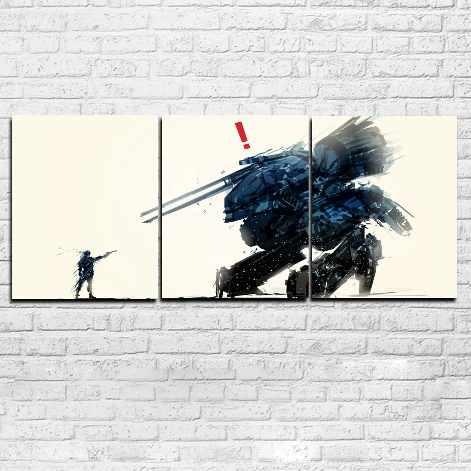 

Canvas Pictures Home Decor Living Room Frames 3 Pieces Metal Gear Solid V A Dor Painting Wall Art HD Printed Game Poster