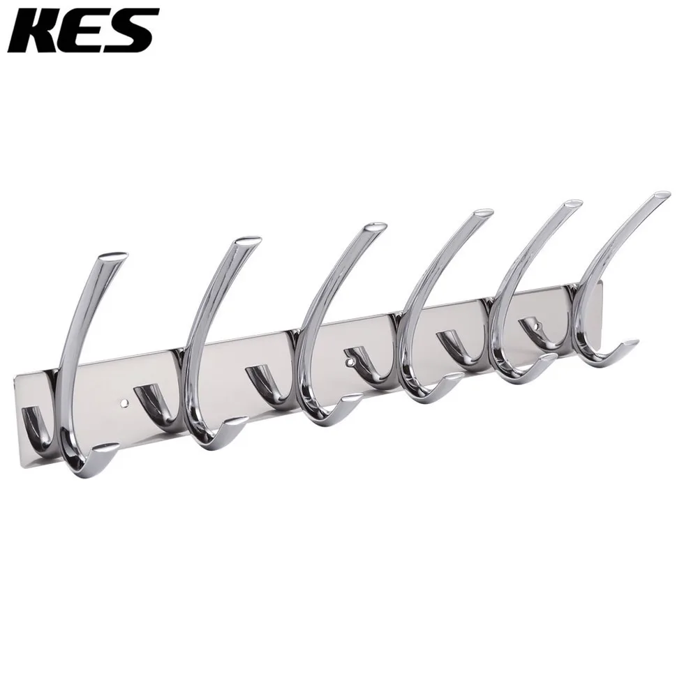 Buy KES A3062H6 Coat Hook Rack/Rail with 6 Pronged