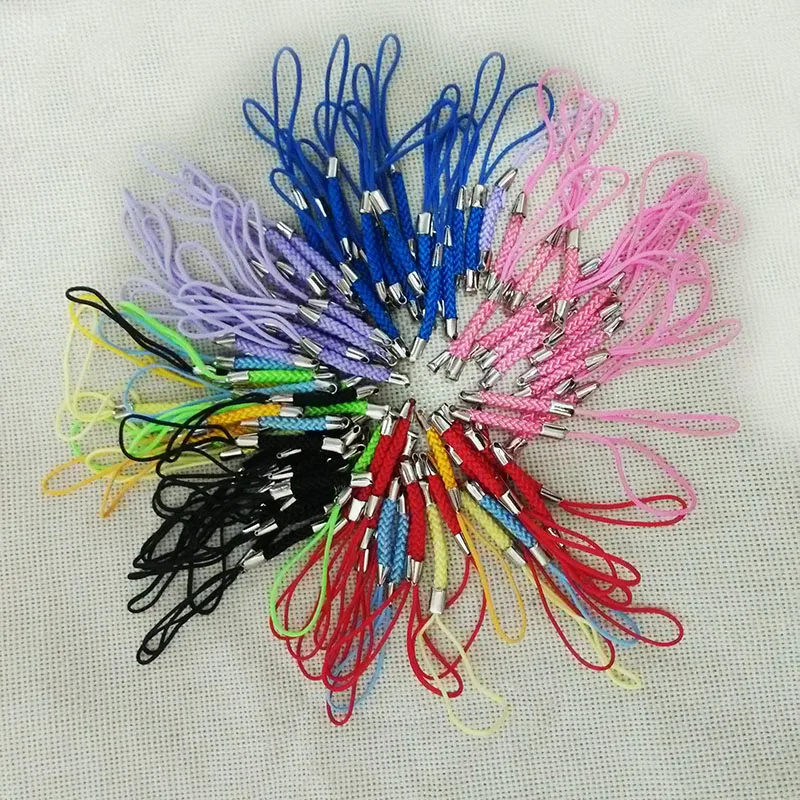 7 cm mix color Lariat Lanyard mobile straps Hang Rope cell keychain art