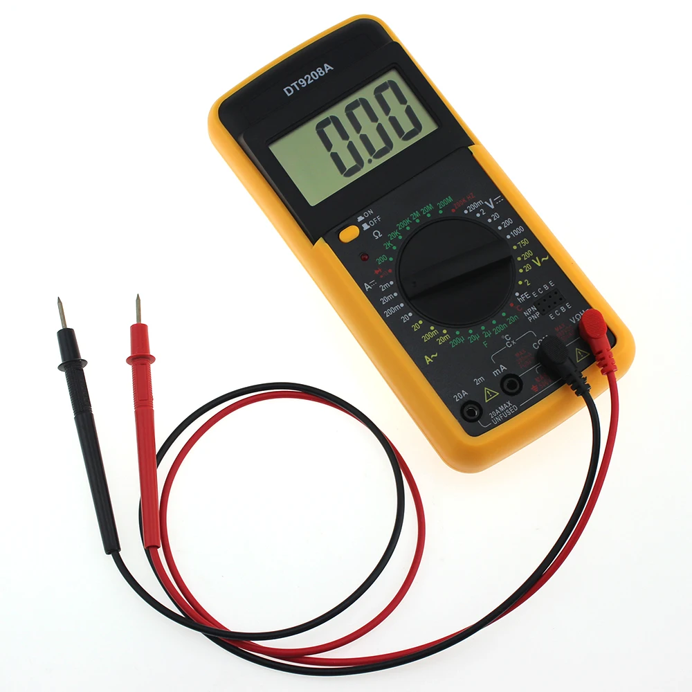 Digital DT-9208A Multimeter LCD AC//DC Ammeter Resistance Capacitance Tester New