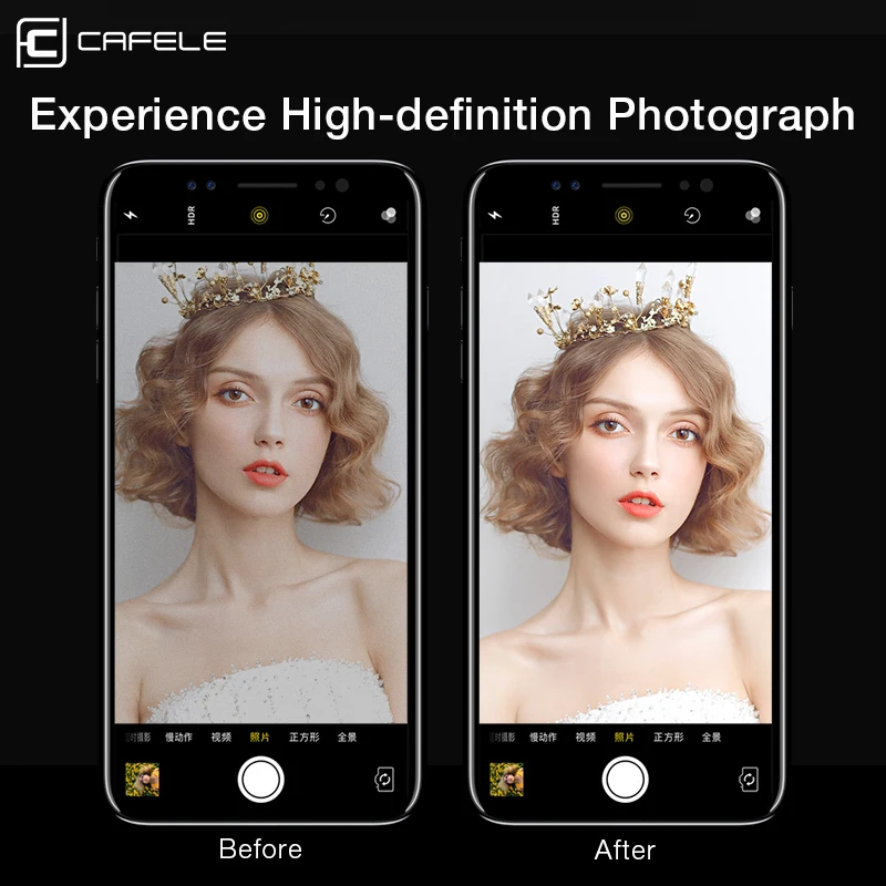CAFELE защита для экрана объектива камеры для iphone X XR XS MAX HD прозрачная защита для камеры из закаленного стекла бесшовное покрытие против царапин