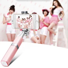 Модная Проводная розовая селфи-Палка с вращением на 180 градусов Универсальная Портативная селфи-Палка для Iphone4 4S 5 5S 6 6s 6plus Android, Galaxy