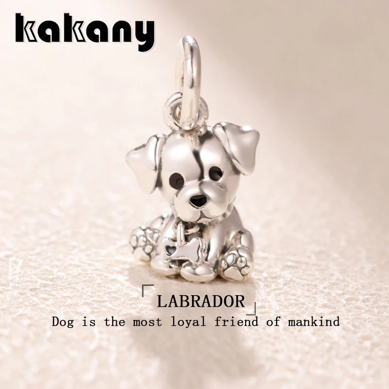 

KAKANY 2019 Mother's Day New LABRADOR PUPPY HANGING CHARM Suitable for Pandora Bracelet European Fashion Women's Fashion Jewelry
