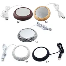 Портативный usb для подогрева чашек напиток теплым нагреватель тепла чашка с двойными стенками коврик изоляционный мат каботажное судно древесины для подогрева чашек тепла