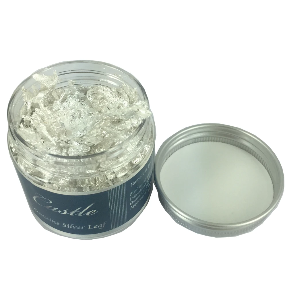 

1 Gram Edible silver flake leaf for decorate Chocolate and cake - Arts food decoration Silver Leaf