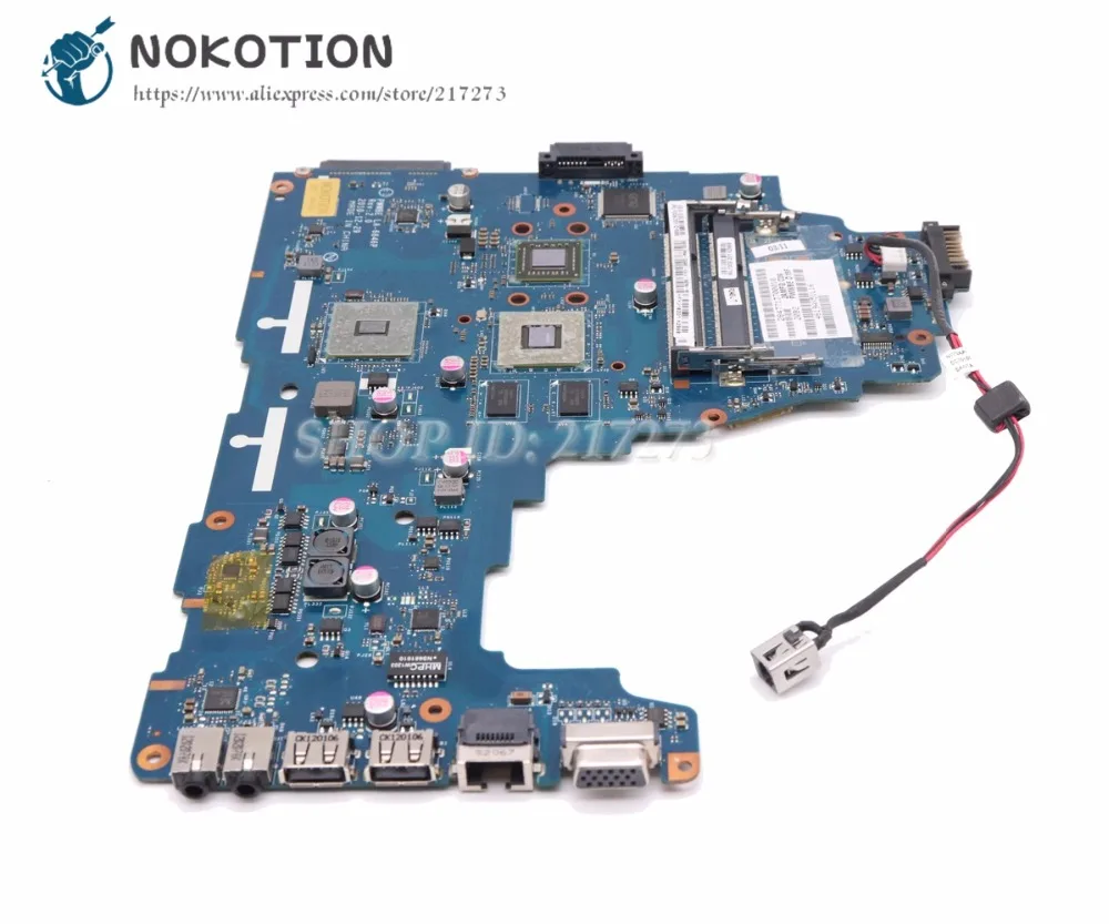 

NOKOTION For Toshiba Satellite C660 C660D Laptop Motherboard EME250 CPU HD6330M GPU PWWBE LA-6846P Rev 2.0 MB K000124450