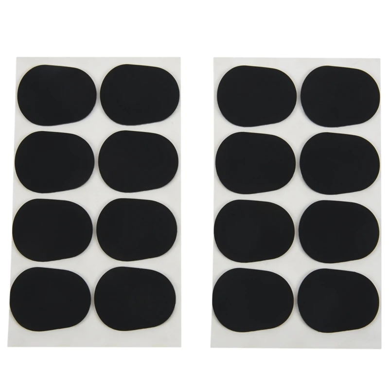 

16pcs Alto/tenor Sax Clarinet Mouthpiece Patches Pads Cushions, 0.8mm Black, 16 Pack