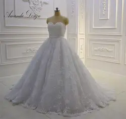 Amanda дизайн vestido de novia Винтаж без бретелек кружево свадебное турецкое платье