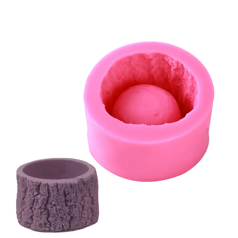 

3D Tree Stumps Silicone Mold Succulent Plant Flower Pot Mould Cement Fleshy Flower Bonsai DIY Clay Mold Candle Holder Mould