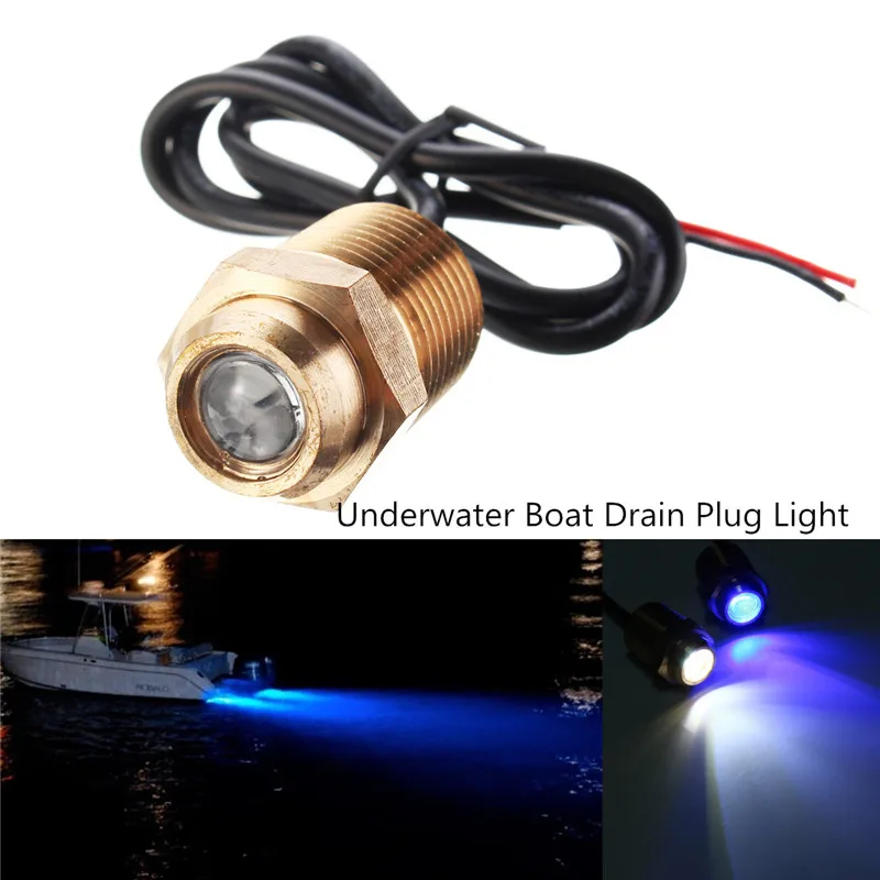 Waterproof Underwater Light 1/2 Inch 14 NPT 2835 SMD LED Pantoon Boat