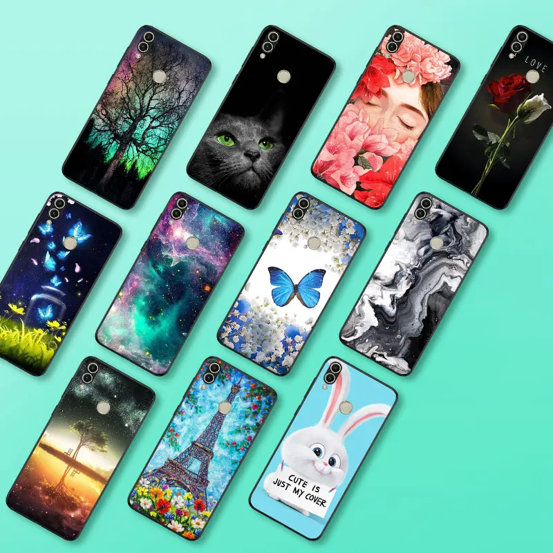 

Case For Honor 9 Lite Silicon Soft TPU Black Funda Huawei Honor 9 Lite Case Cover Back Painted Honor9 Lite Case Phone Coque