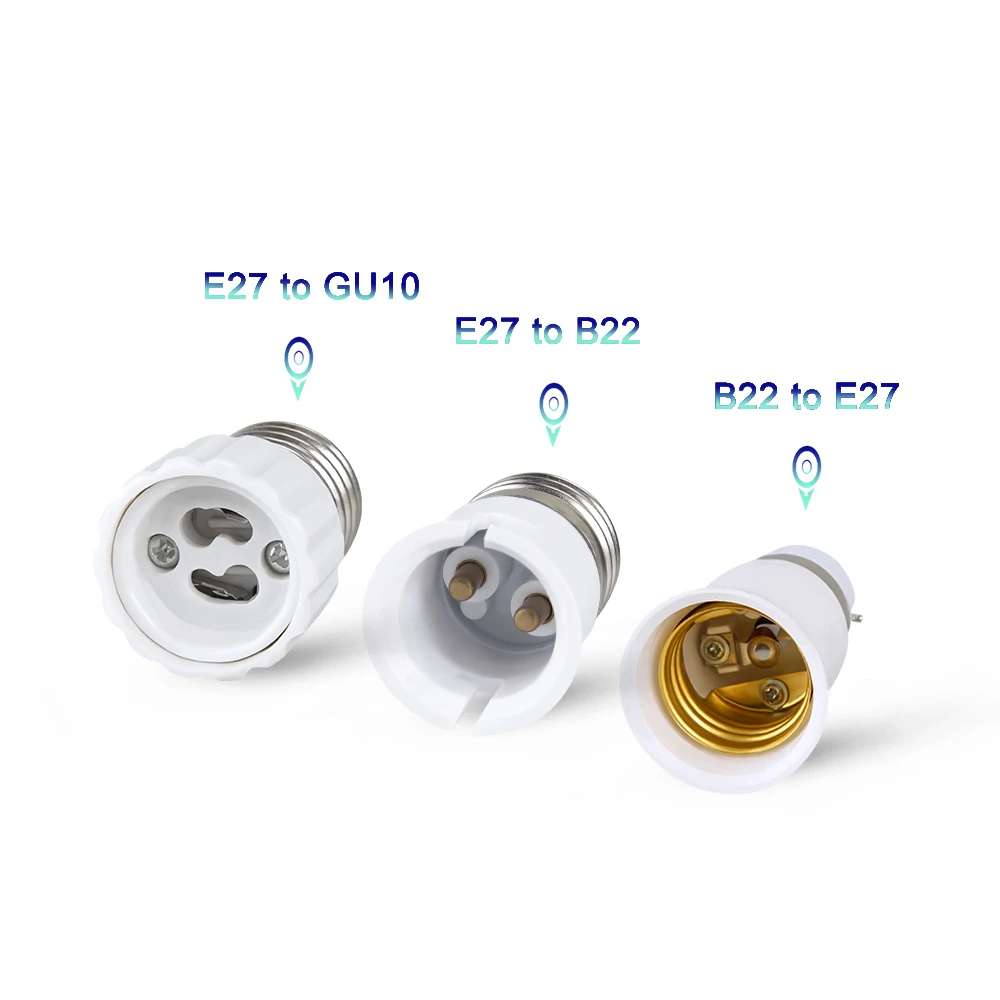 EeeToo, светодиодная лампа, цоколь E27, патрон лампы для преобразования, светильник для лампы, огнеупорный материал, G9, GU10, B22, E27, E14, адаптер для дома