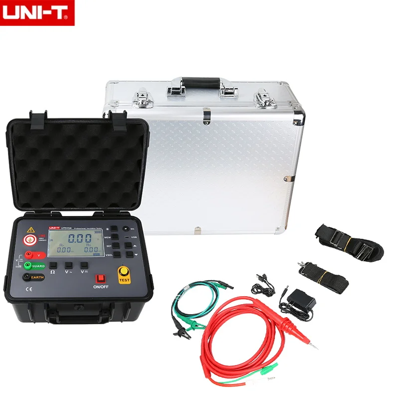 UT515A high-voltage insulation resistance tester,LCD large-screen backlight display,high resolution,support 0.01MΩ~1000GΩ