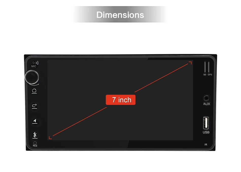 Perfect 2 Din Android 8.1 Car DVD GPS For Toyota Hilux Yaris Vios Camry Corolla Rav4 Prado 2003 2004 2005 2006 2007 2008 1G RAM 2