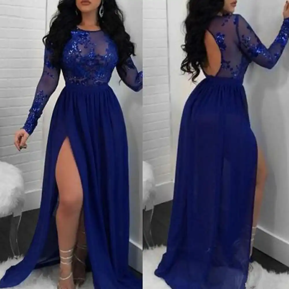 2019 royal blue prom dresses