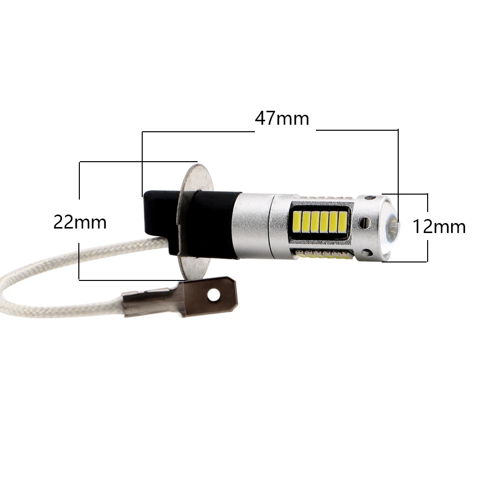 YM E Bright 1 шт. светодиодный противотуманный светильник фары H1 H3 4014 30 для SMD стайлинга